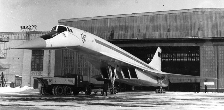 1 PAGE TUPOLEV TU-144 AEROFLOT LONGER FUSELAGE CANARDS 1/1973 ARTICLE 